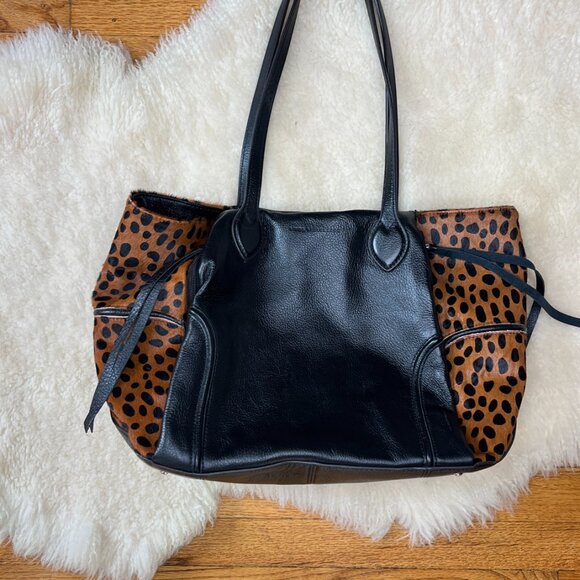 Aimee Kestenberg Chelsea Novelty Tote Bag - Honey Cheetah Calf Hair - Picture 2 of 8